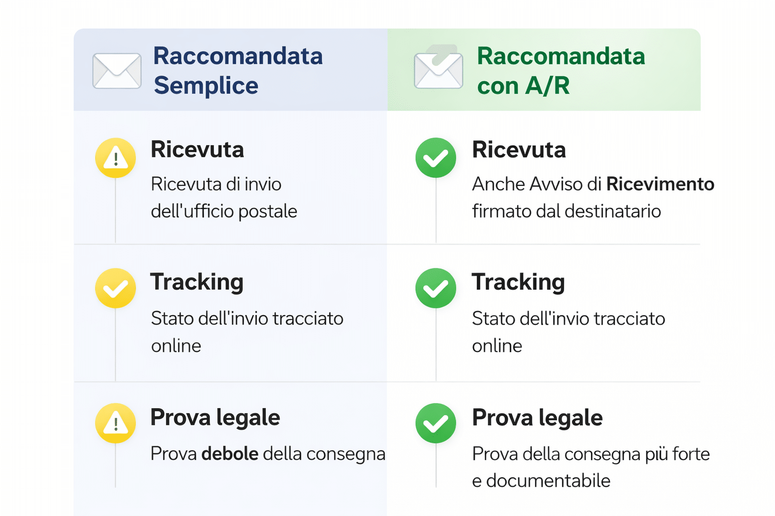 raccomandata ar o raccomandata semplice