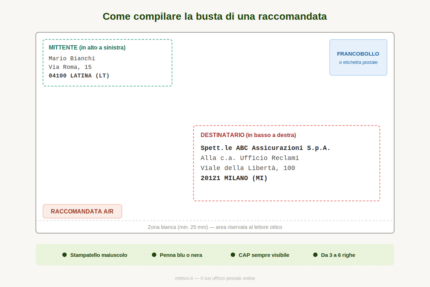 Indirizzo Busta Raccomandata Guida Completa Con Esempi 2026 Mittivo Indirizzo Busta Raccomandata Guida Completa Con Esempi 2026 Mittivo