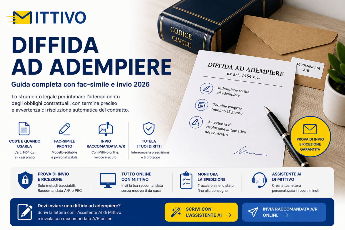 diffida ad adempiere fac simile modello esempio