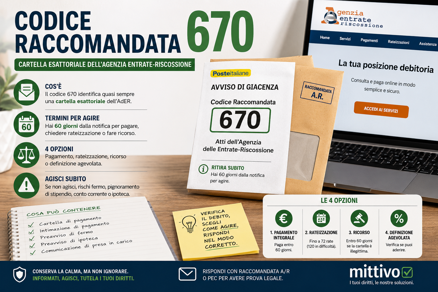 codice raccomandata 670 cartella esattoriale agenzia entrate