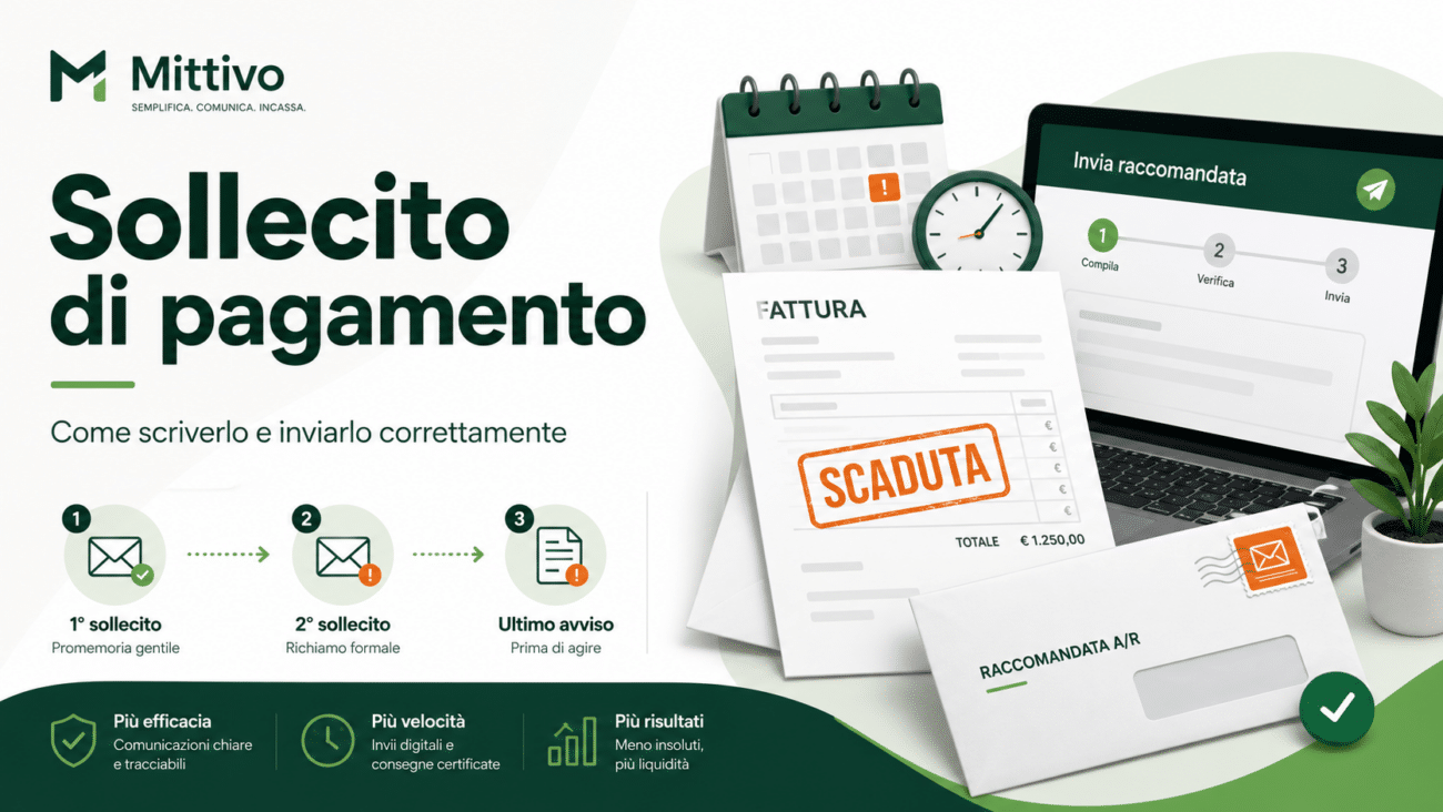 Sollecito di pagamento fac simile come scrivere