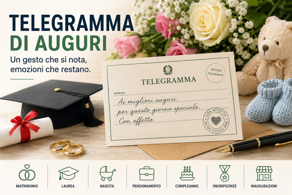 telegramma di auguri matrimonio laurea nascita